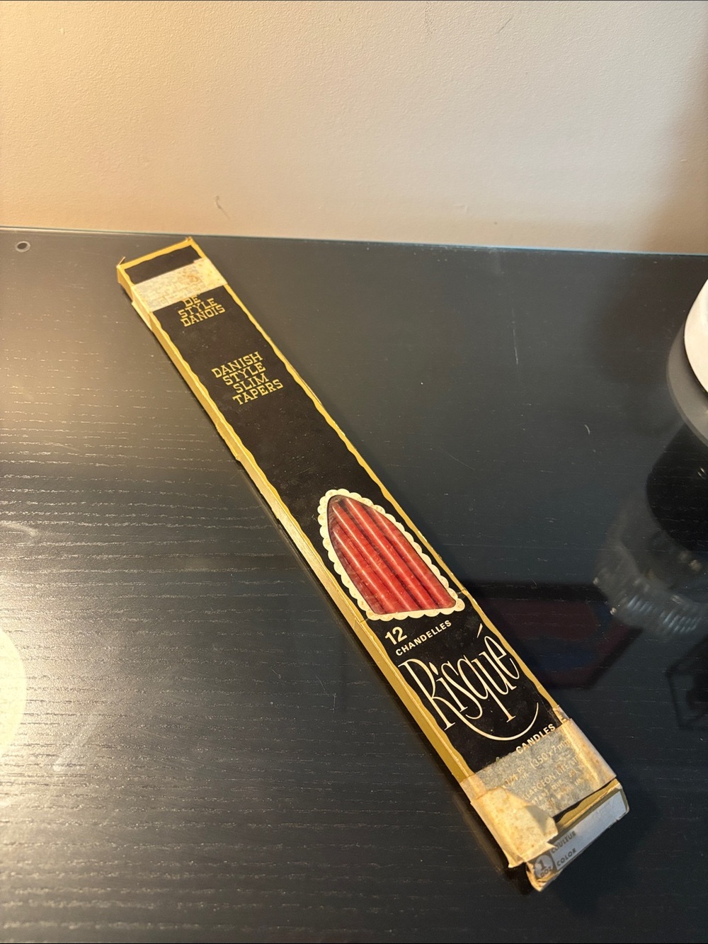1970s Tiny Taper Red Candles